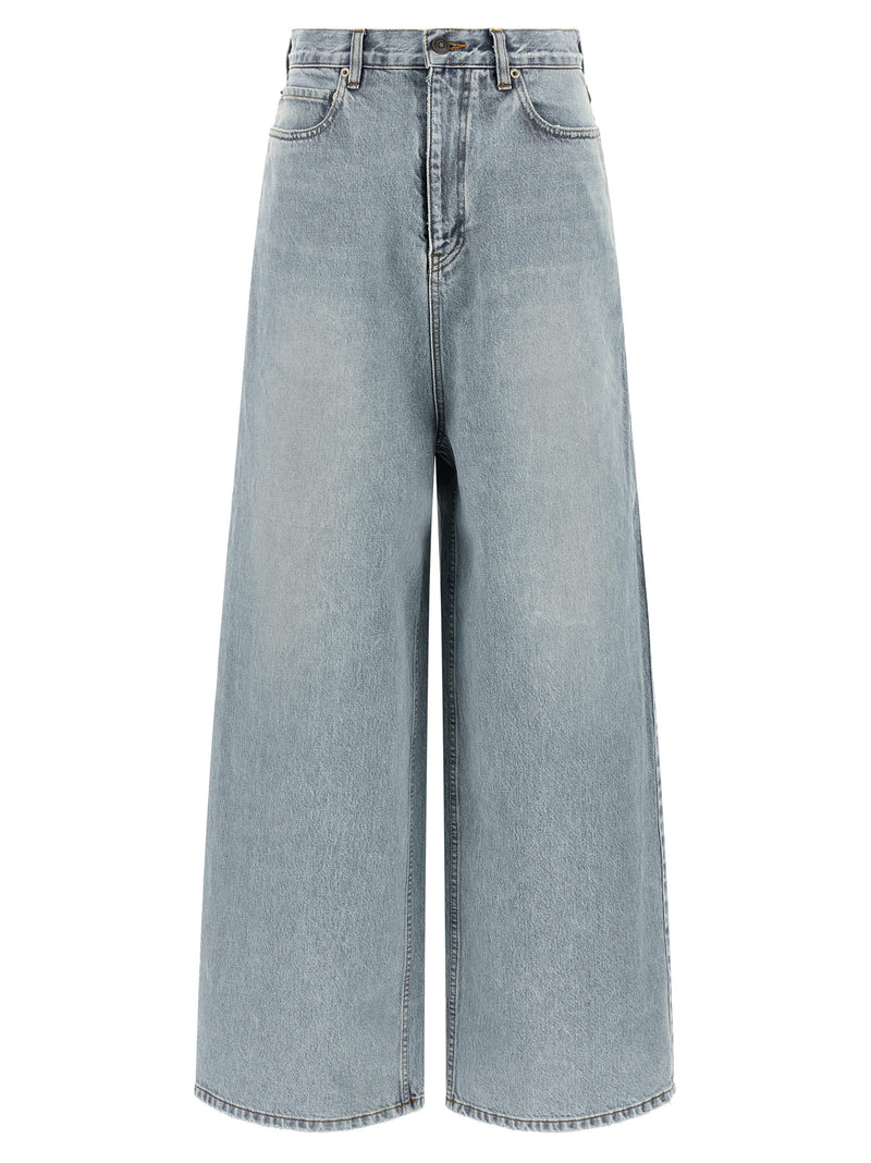 Balenciaga Blue Cotton Relaxed Fit Jeans