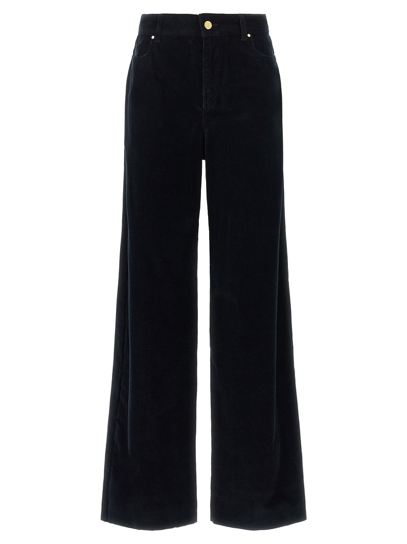 Max Mara Blue Cotton Casual Pants