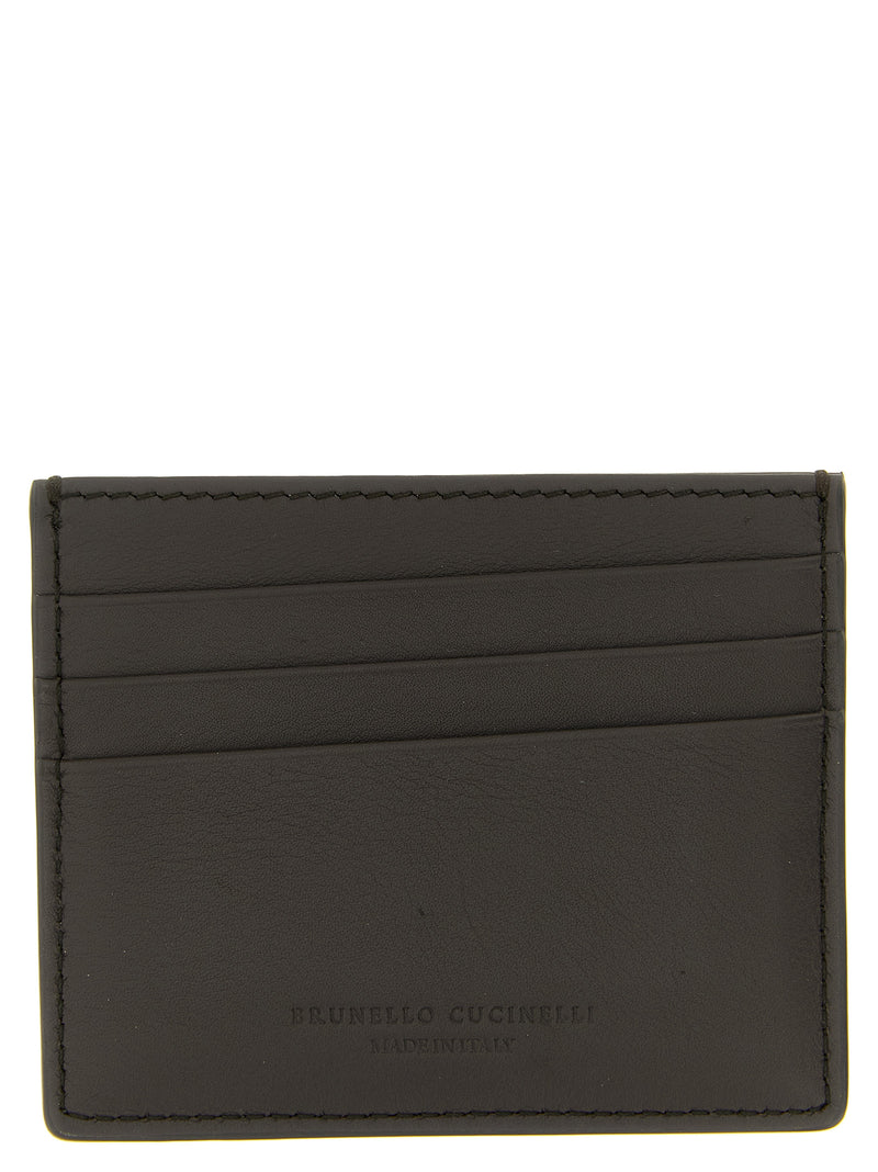 Brunello Cucinelli Black Calfskin Cardholder