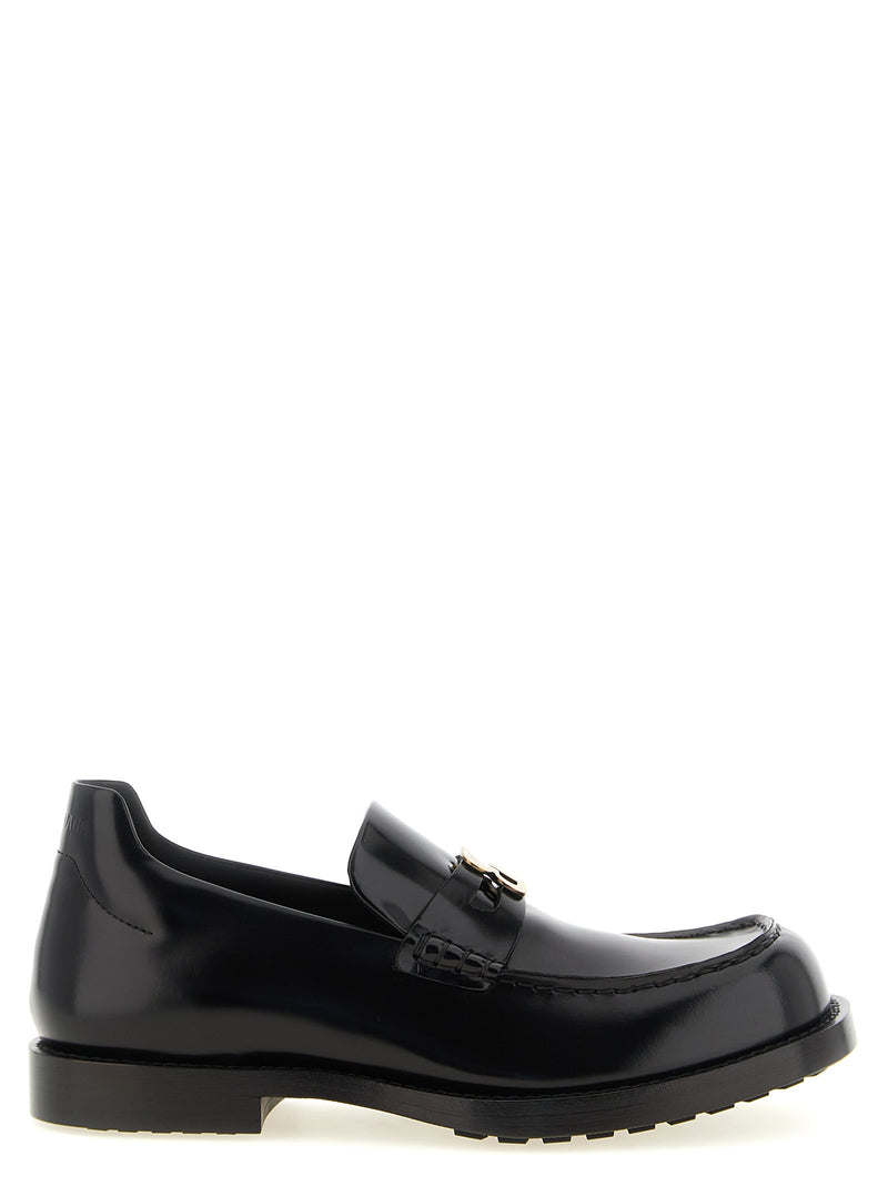 Balenciaga Black Calfskin Slip-On Loafers