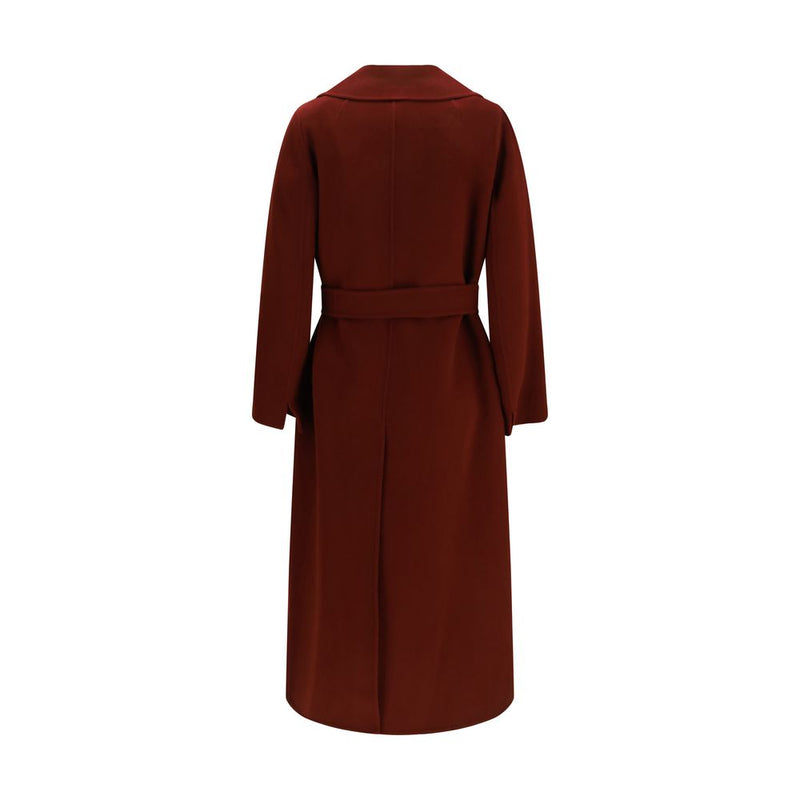 'S Max Mara Bordeaux Wool Oves Aries Coat