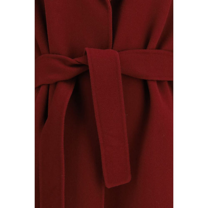 'S Max Mara Bordeaux Wool Oves Aries Coat