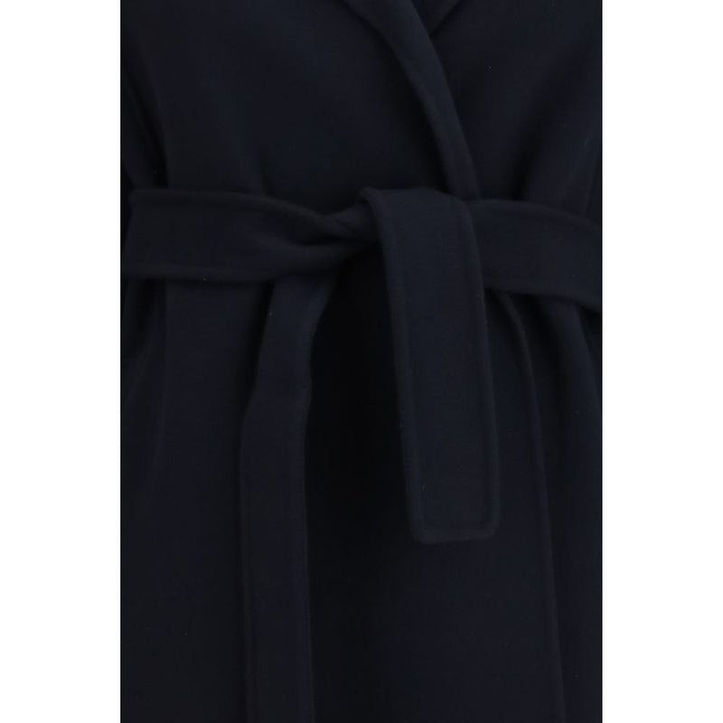 'S Max Mara Blue Wool Oves Aries Coat