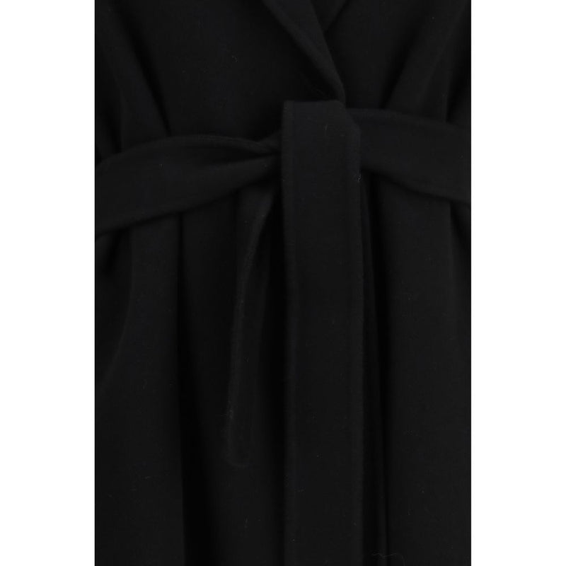 'S Max Mara Black Wool Oves Aries Coat