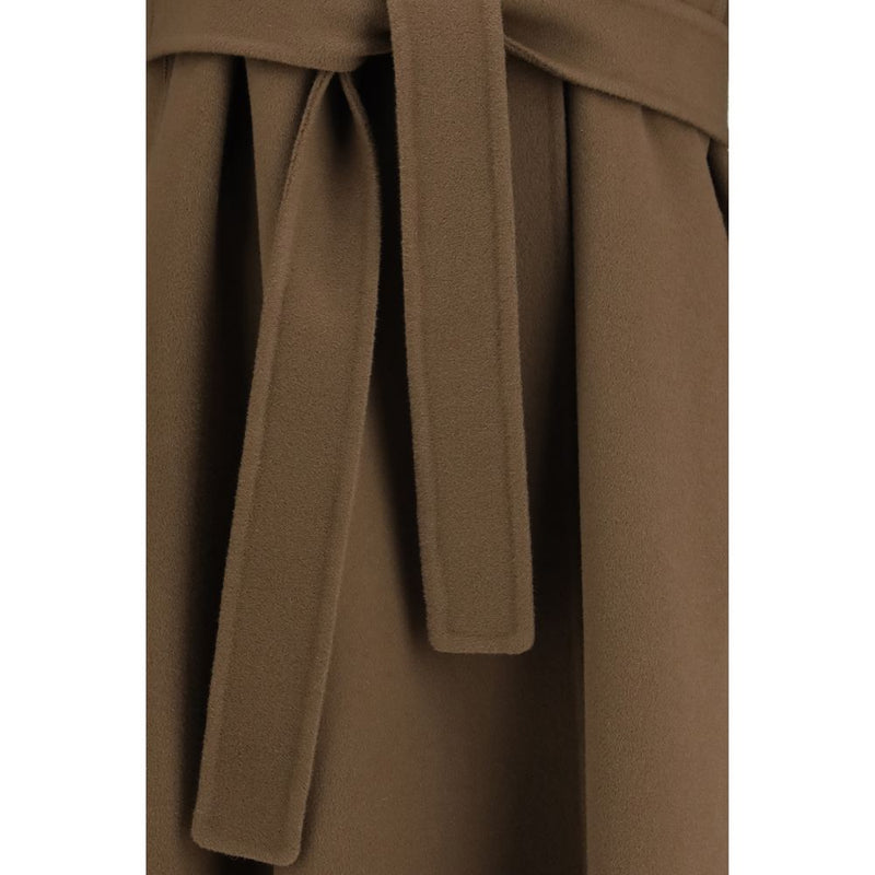 'S Max Mara Brown Wool Oves Aries Coat
