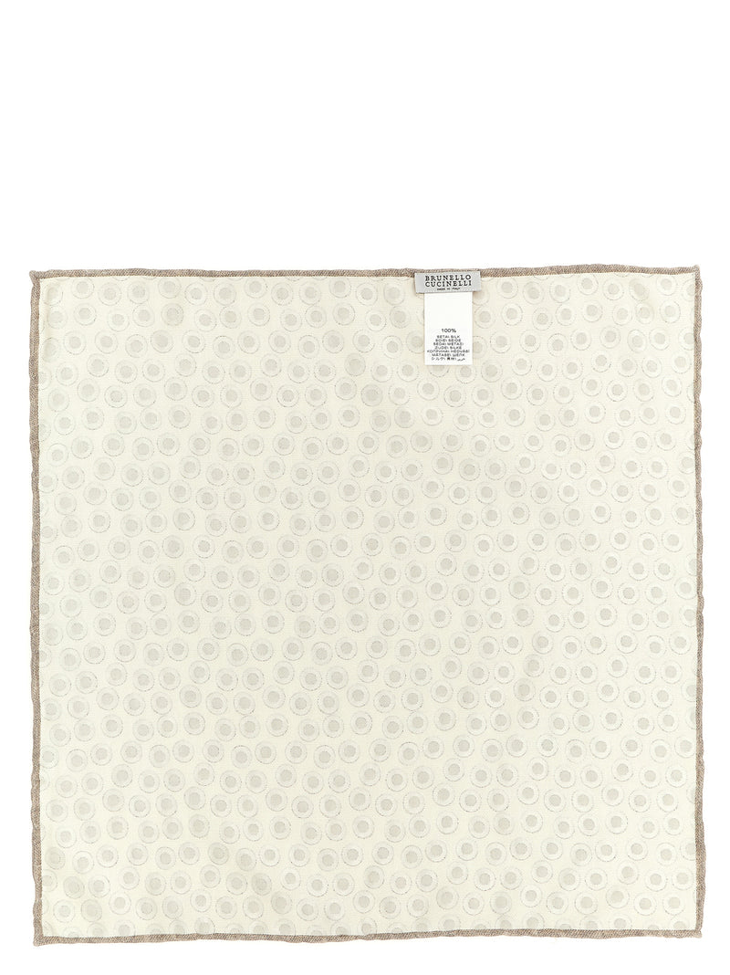 Brunello Cucinelli Beige Silk Foulard