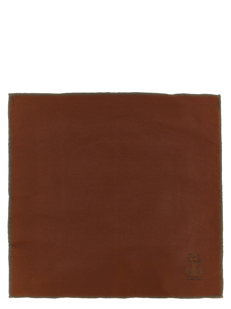 Brunello Cucinelli Brown Silk Scarf