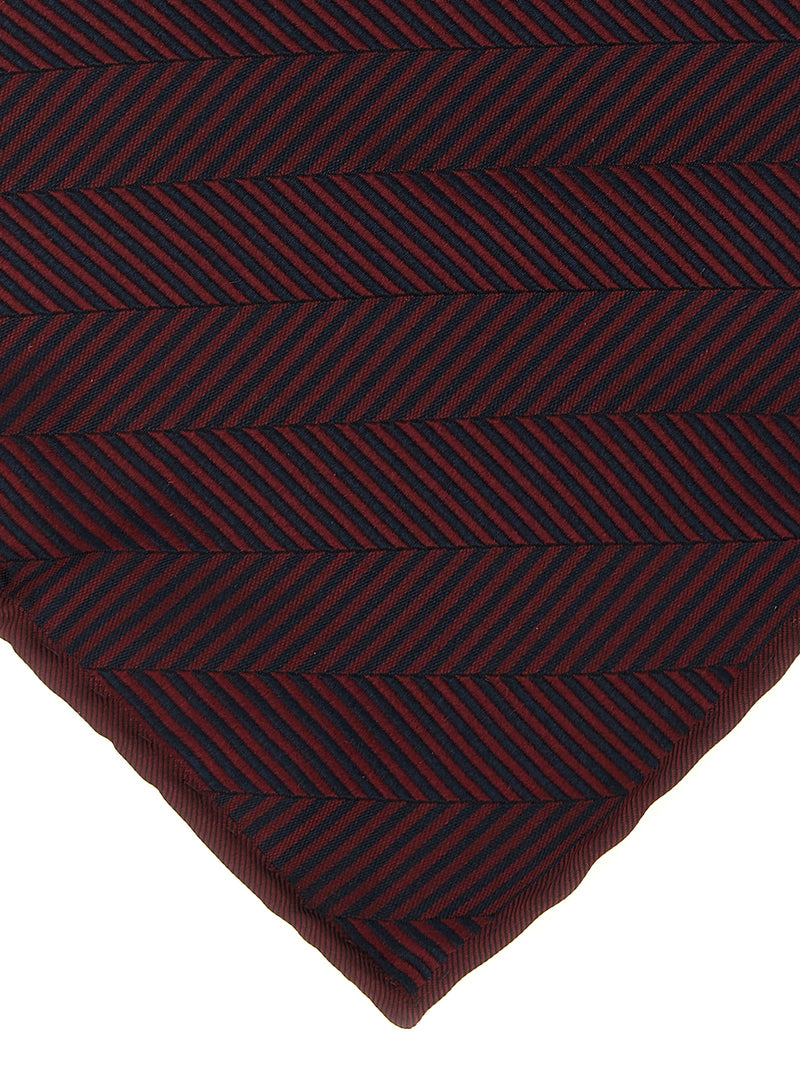 Brunello Cucinelli Bordeaux Silk Pocket Square