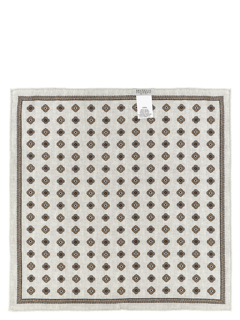 Brunello Cucinelli Multicolor Silk Pocket Square