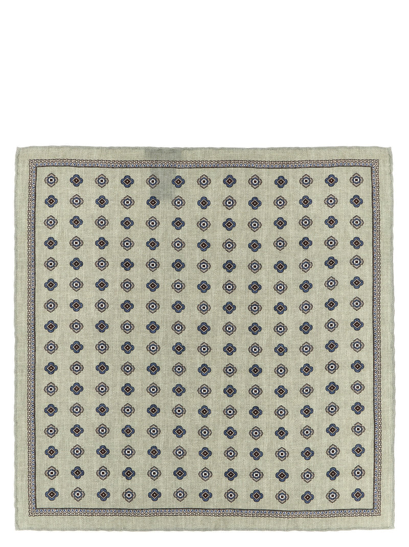 Brunello Cucinelli Multicolor Silk Pocket Square