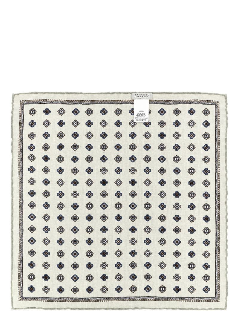 Brunello Cucinelli Multicolor Silk Pocket Square