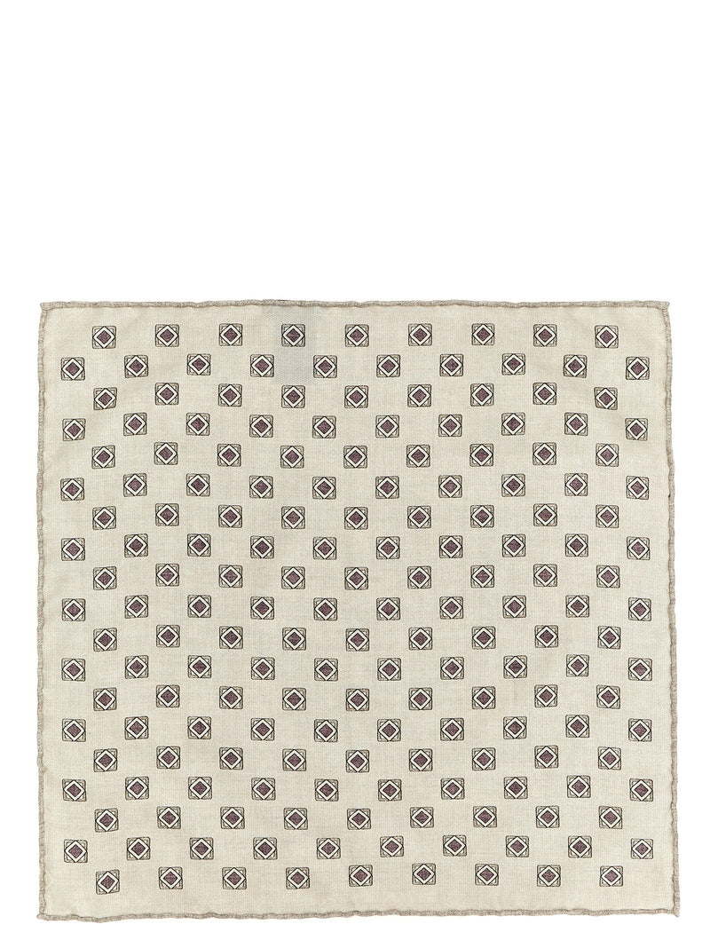 Brunello Cucinelli Multicolor Silk Pocket Square
