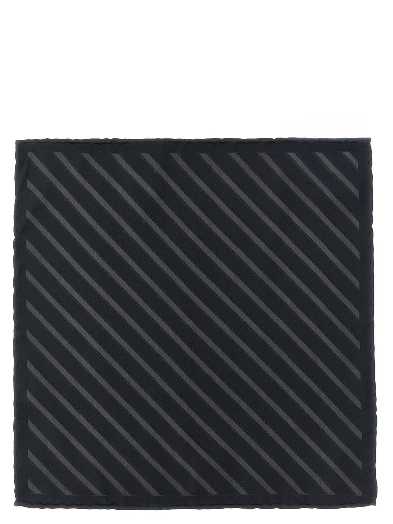Brunello Cucinelli Gray Silk Pocket Square