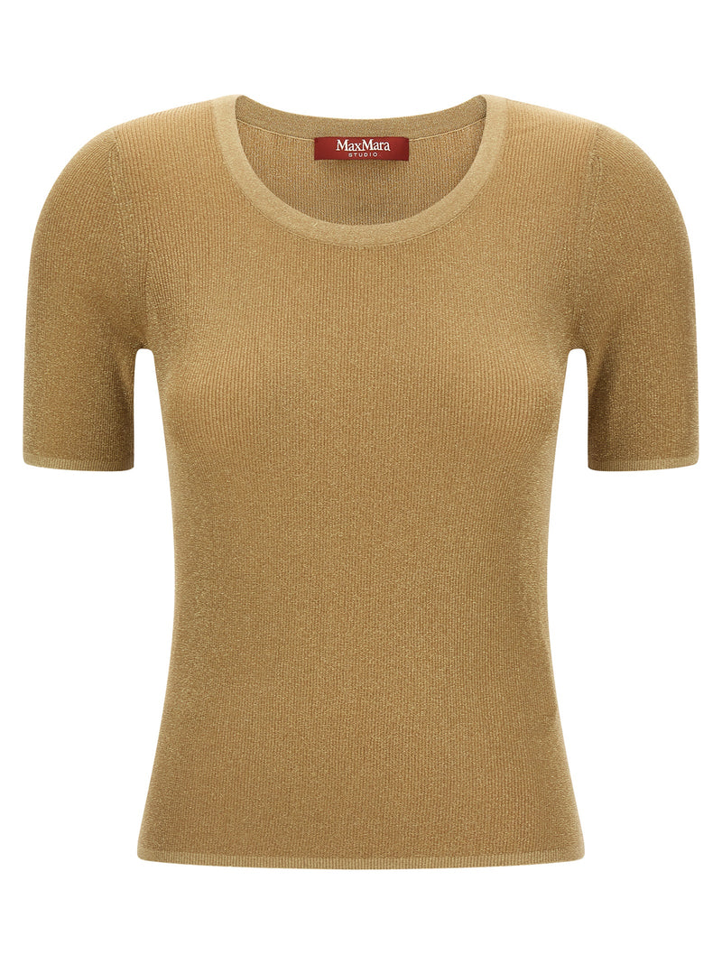Max Mara Gold Polyamide T-Shirt