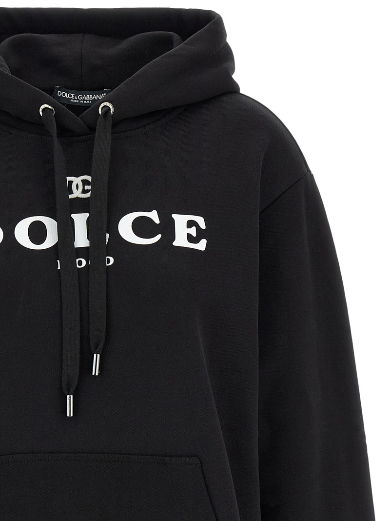 Dolce & Gabbana Black Cotton Hoodie