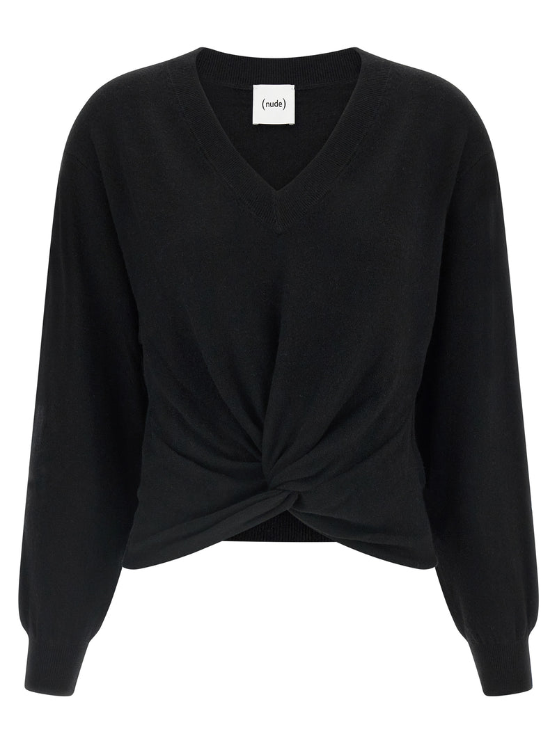NUDE Black Wool Cardigan