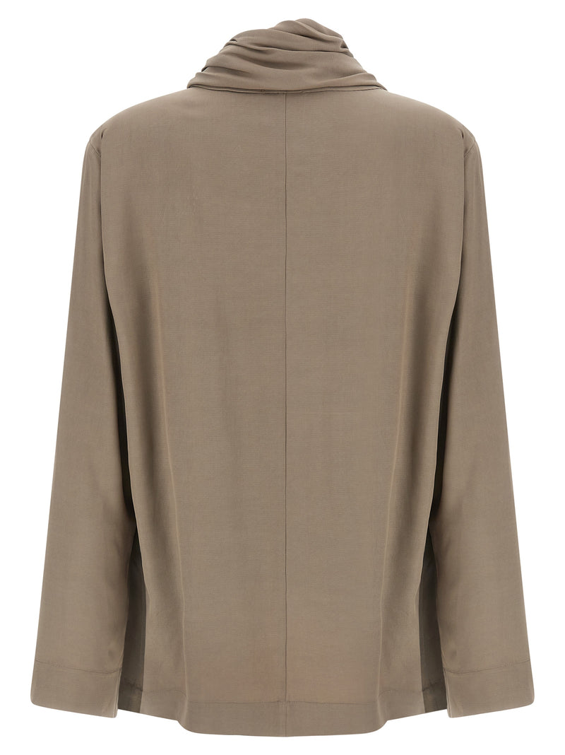 NUDE Gray Viscose Blouse