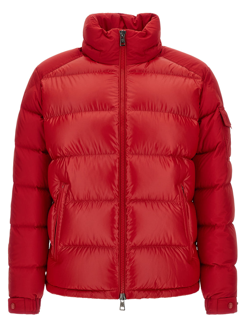 Moncler Red Polyester Full-Length Jacket