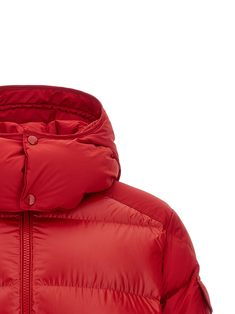 Moncler Red Polyester Full-Length Jacket