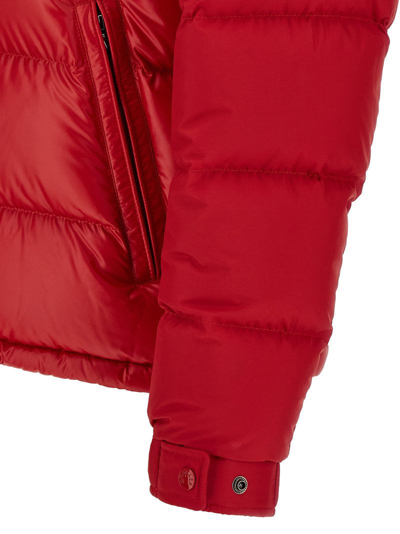 Moncler Red Polyester Full-Length Jacket