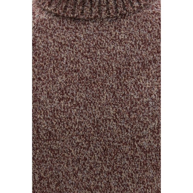 Brunello Cucinelli Bordeaux Wool Oves Aries Turtleneck