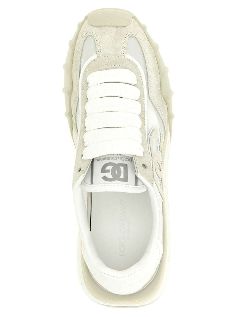 Dolce & Gabbana Beige Polyamide Athletic Sneakers