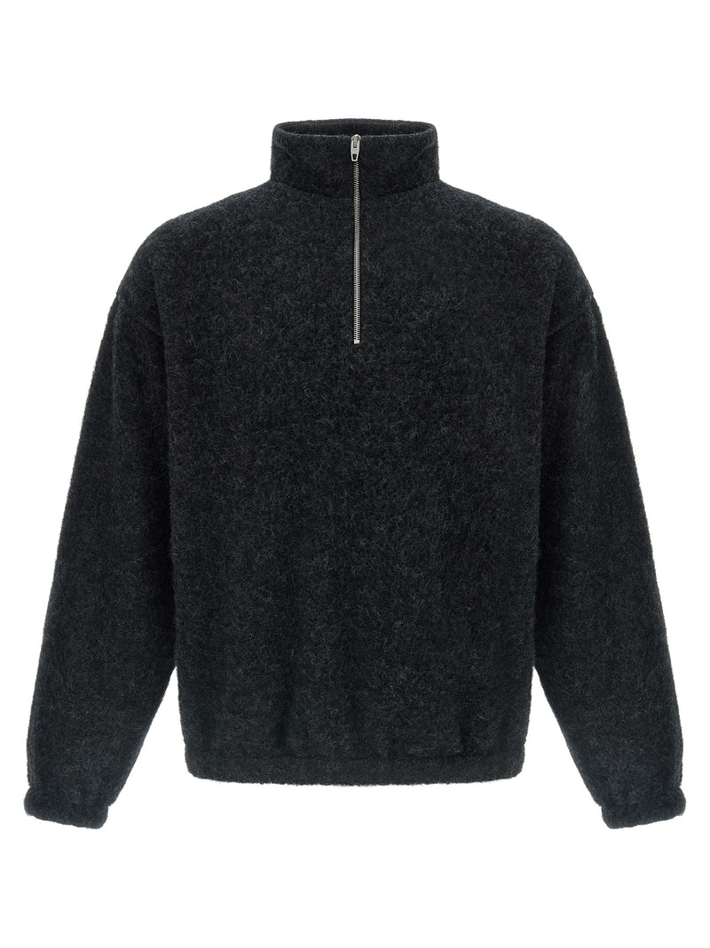Jil Sander Gray Wool Sweatshirt