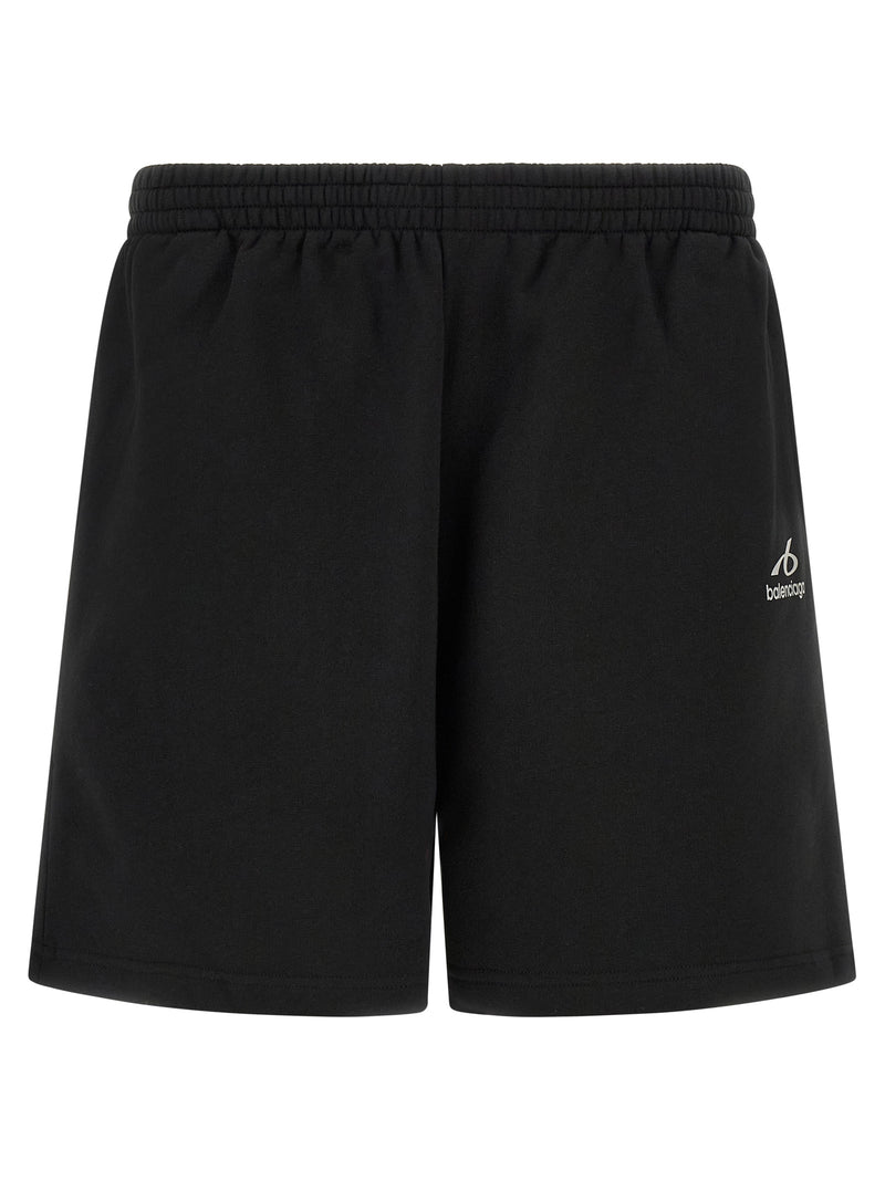 Balenciaga Black Cotton Bermuda Shorts
