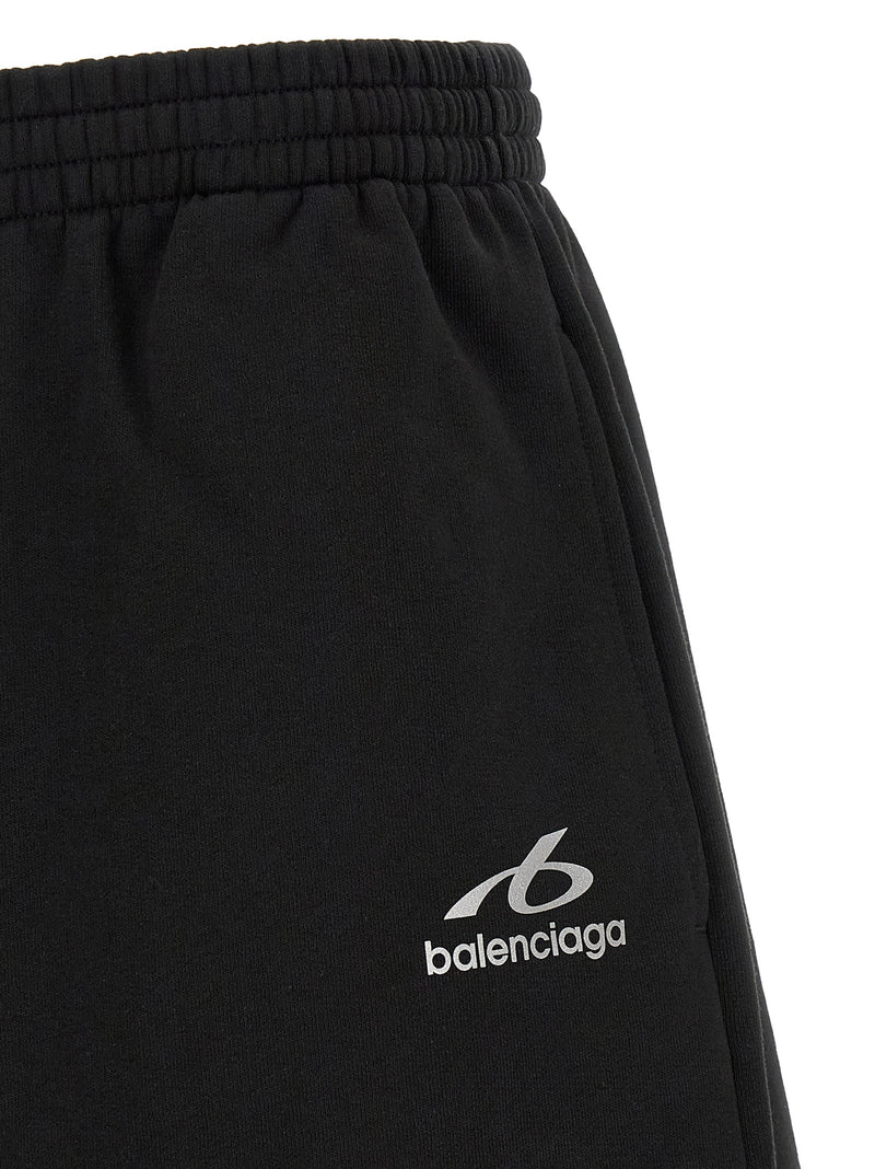 Balenciaga Black Cotton Bermuda Shorts