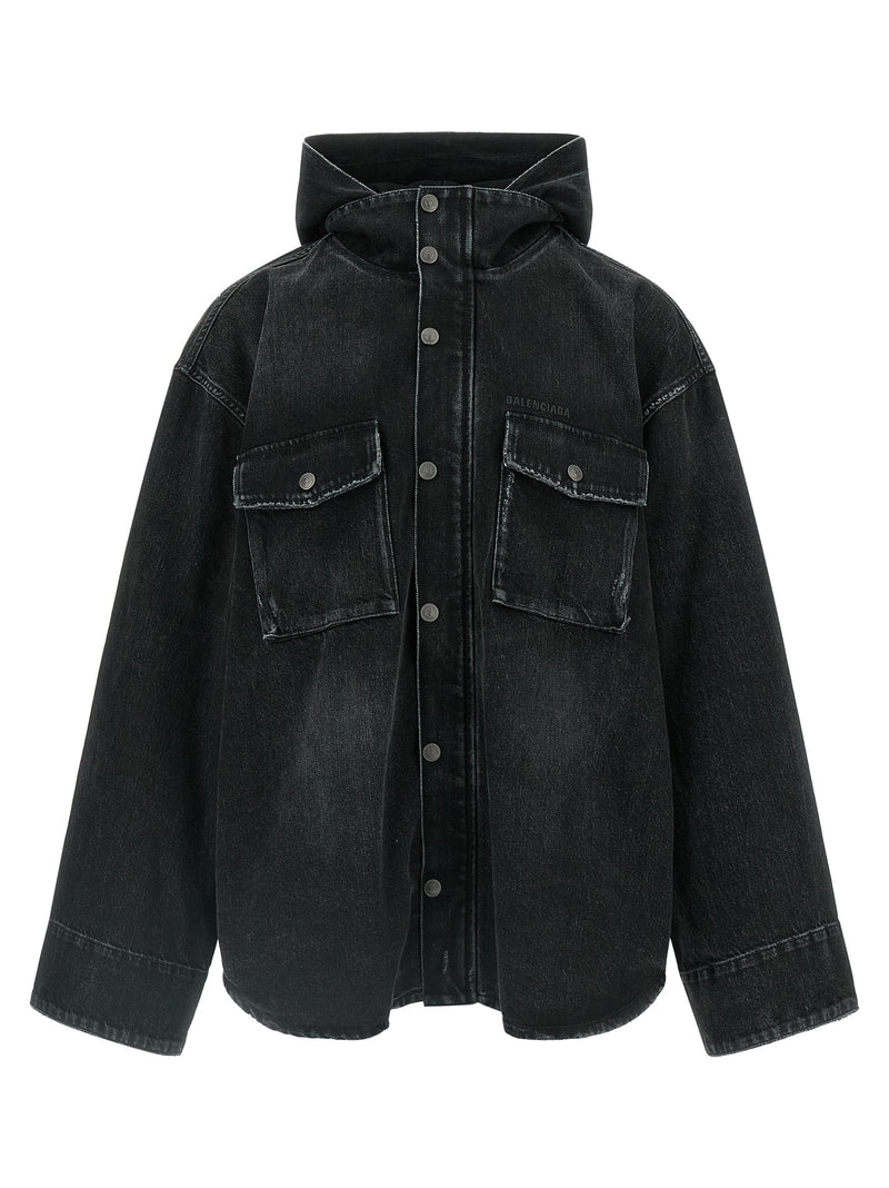 Balenciaga Black Cotton Denim Jacket