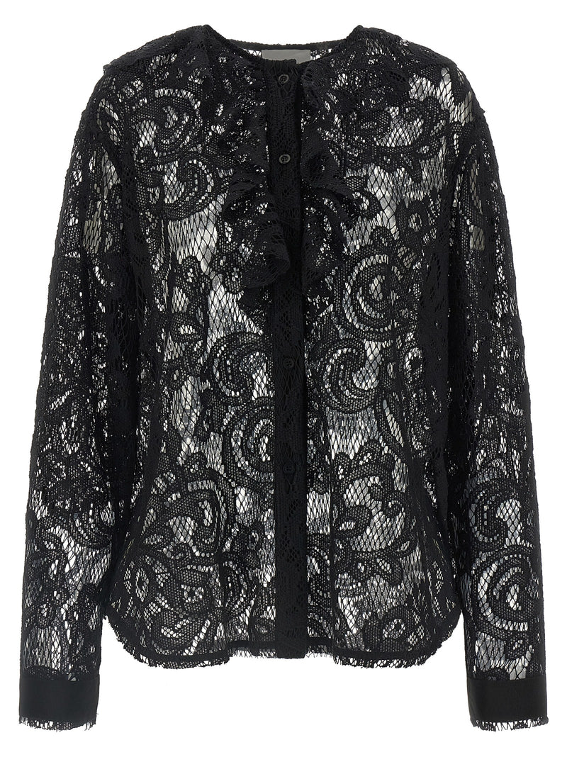 NUDE Black Cotton Blouse