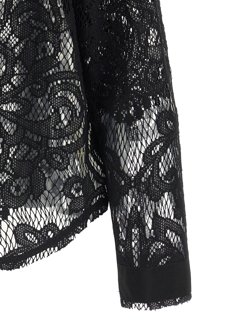 NUDE Black Cotton Blouse