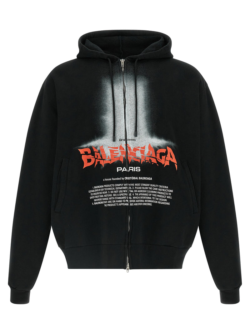 Balenciaga Black Cotton Sweatshirt