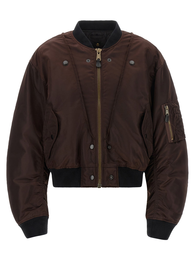 Maison Margiela Brown Polyamide Bomber