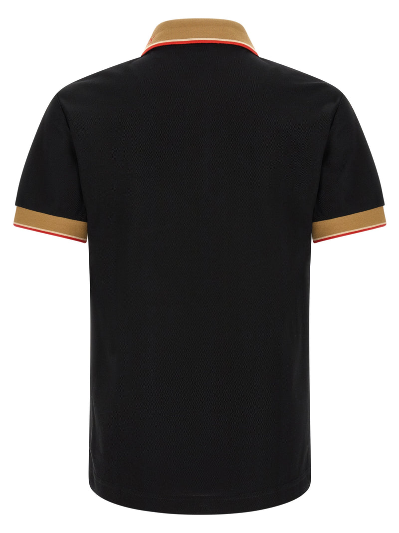 Burberry Black Cotton Polo Shirt