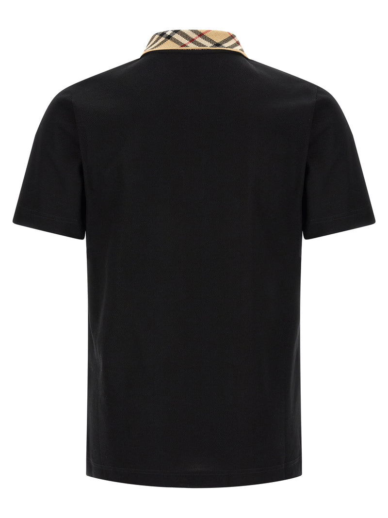 Burberry Black Cotton Polo Shirt