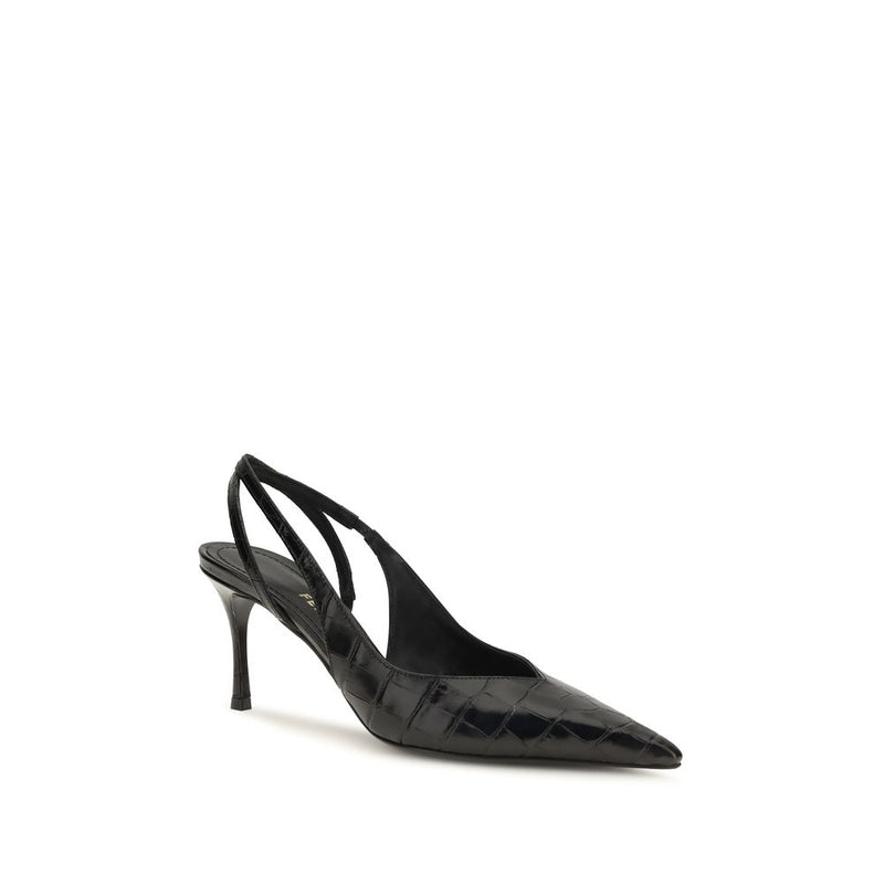 Ferragamo Black Calf Leather Bos Taurus Pumps