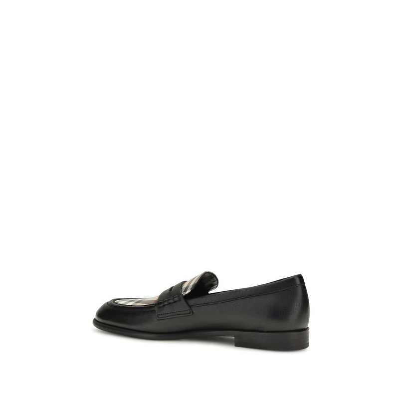 Burberry Black Lamb Ovis Aries Ballet Flats