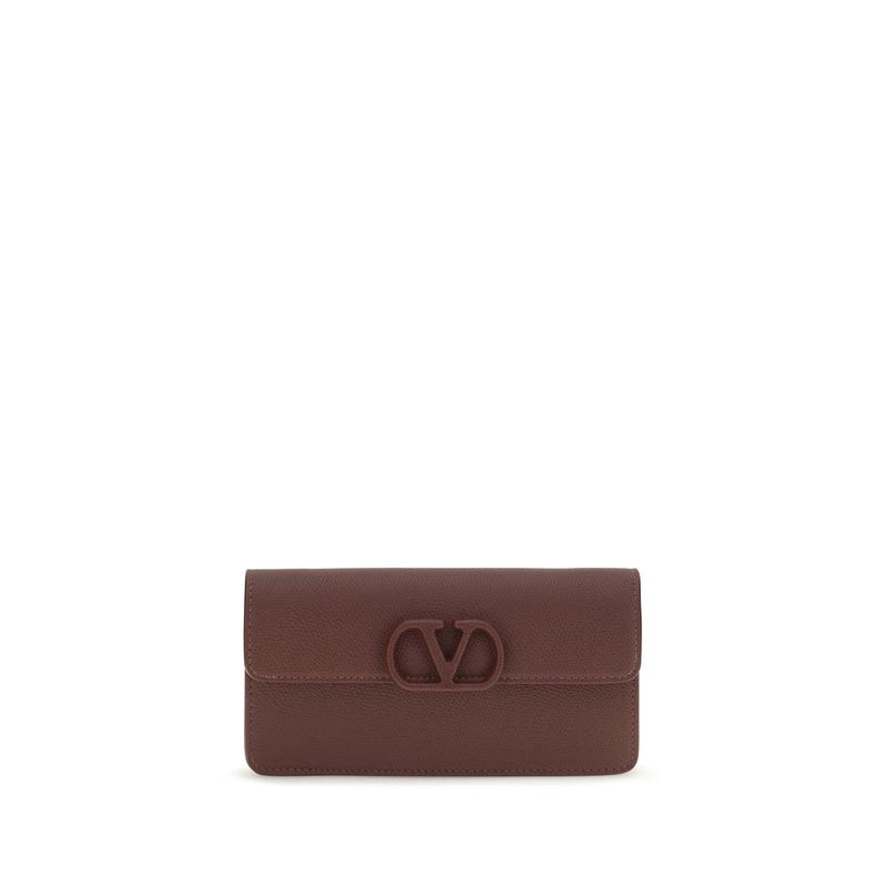 Valentino Garavani Brown Calf Leather Bos Taurus Wallet