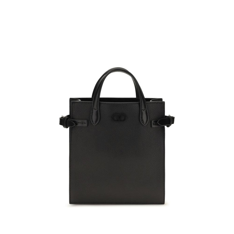 Valentino Garavani Black Calf Leather Bos Taurus Handbag