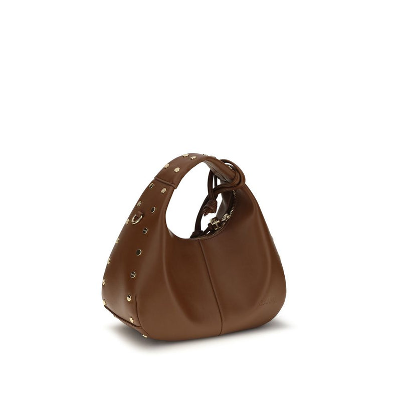 Ganni Brown Recycled Leather Handbag