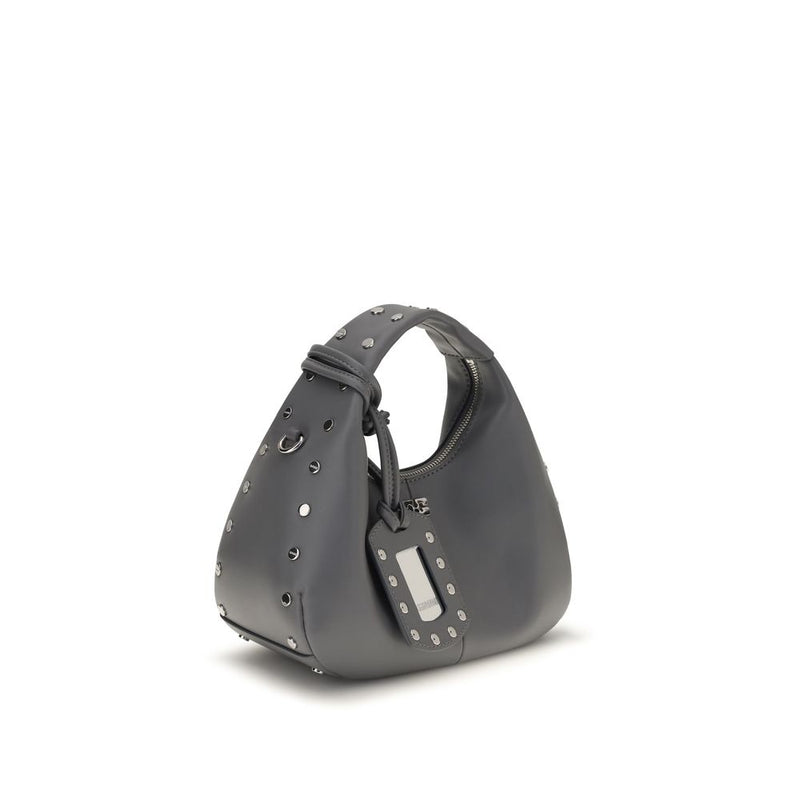 Ganni Gray Recycled Leather Handbag