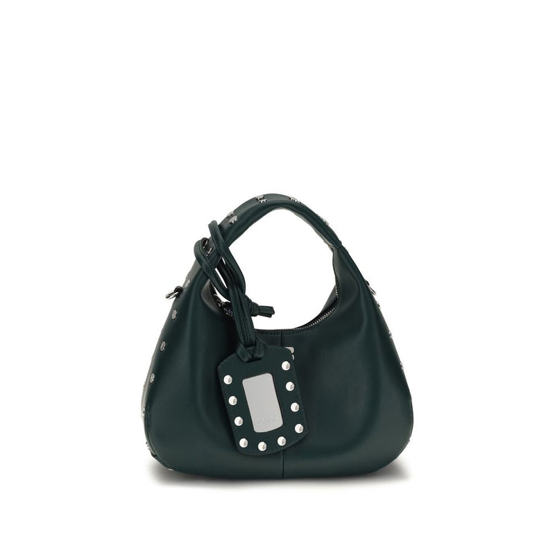 Ganni Bicolor Recycled Leather Handbag