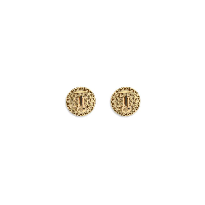 Alessandra Rich Gold Glass Earrings