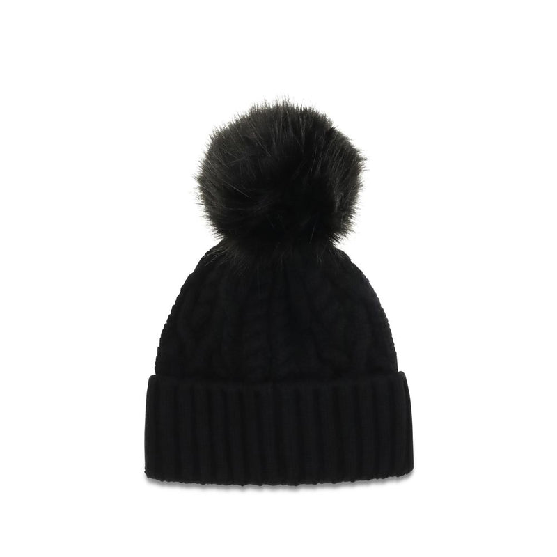 Moncler Black Wool Oves Aries Beanie