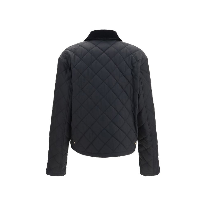 Ferragamo Black Cotton Full-Length Jacket