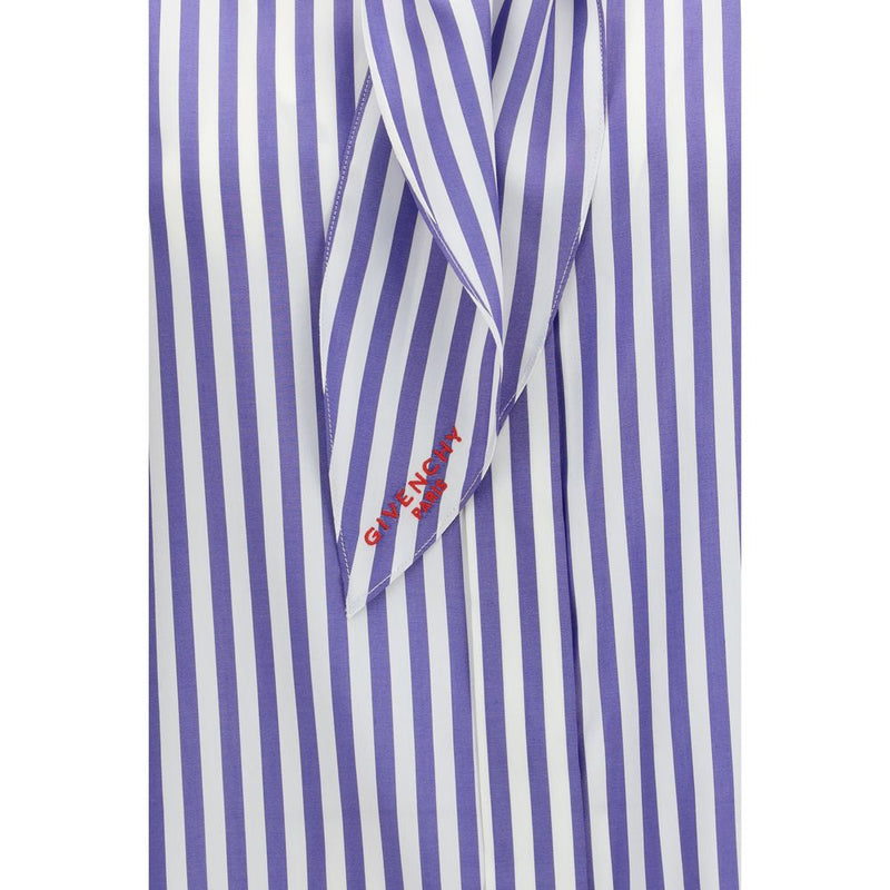 Givenchy Blue Silk Pattern Shirt