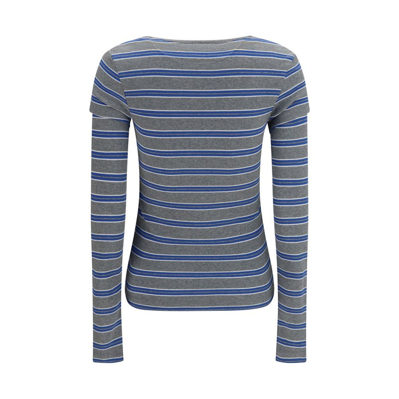 Ganni Gray Cotton Sportswear