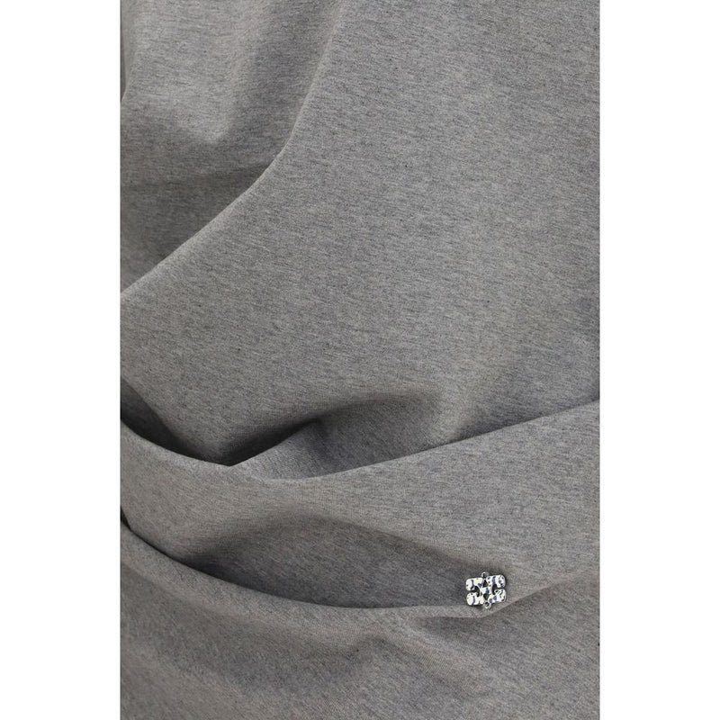 Ganni Gray Cotton Long Sleeve T-Shirt
