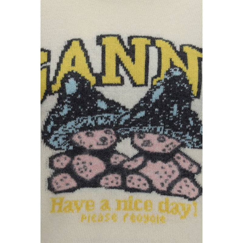 Ganni Beige Wool Oves Aries Sweatshirt